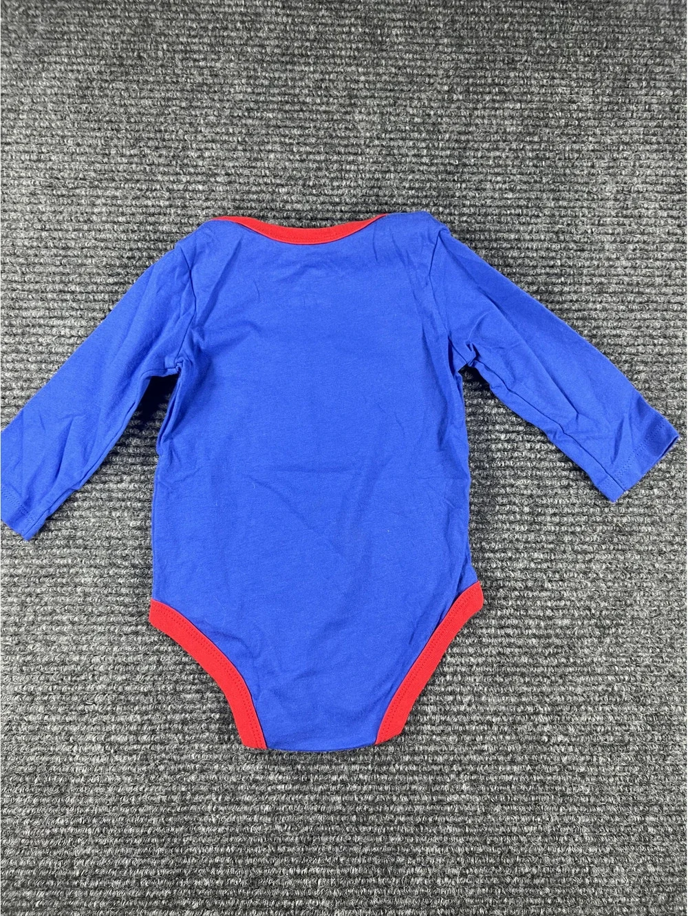 Nike Baby Bodysuits 3-Pack Long Sleeve Onesies Size 9 Months - Red, Blue, Gray